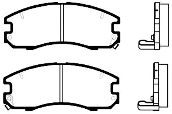 KAVO PARTS Bremžu uzliku kompl., Disku bremzes BP-9013